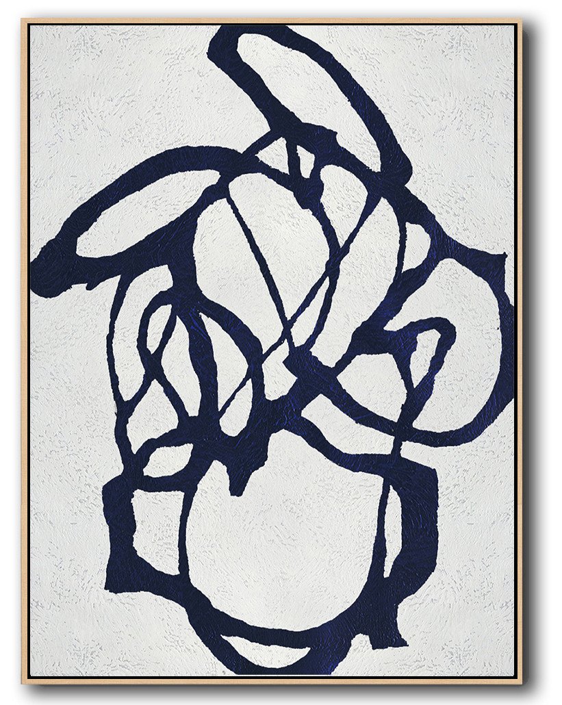 Navy Blue Minimal Art #NV134B - Click Image to Close
